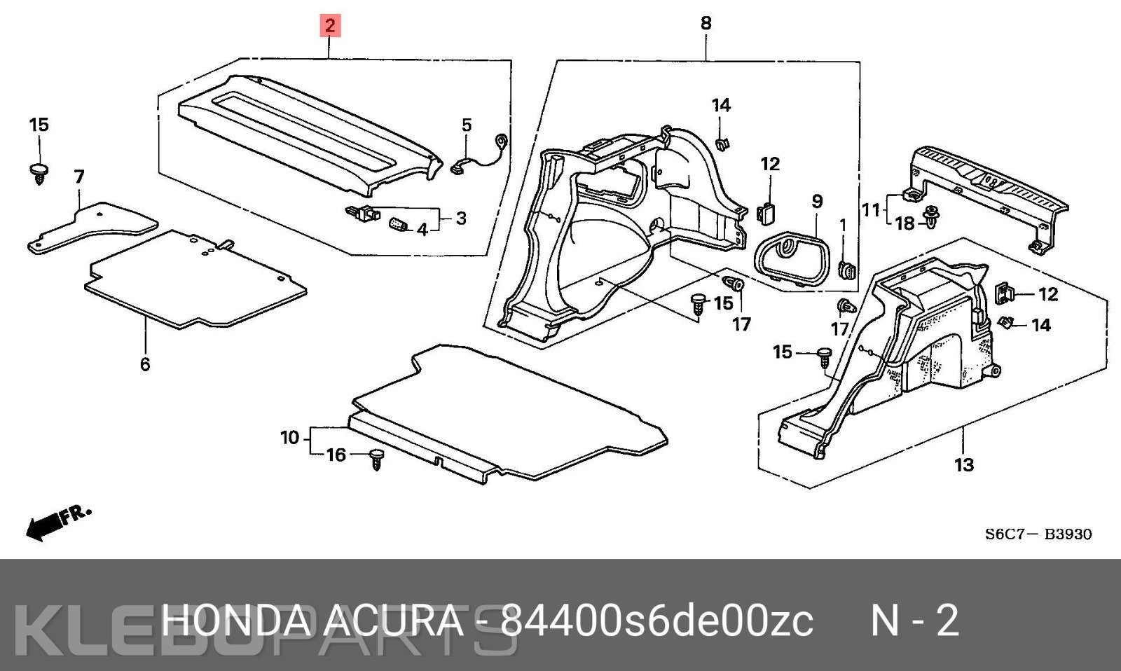 Honda Civic VII EU 5 durų hečbekas 2002–2005 centrinės bagažinės lentynos dangtis 84400S6DE00 9 Honda Civic VII EU 5 durų hečbekas 2002–2005 centrinės bagažinės lentynos dangtis 84400S6DE00 - Image 9