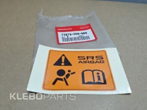 Honda SRS įspėjamoji lipdukų etiketė 77875-SDA-G80 originali