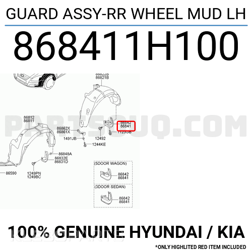 Kia Ceed 2009–2012 galinis kairys purvasaugis 868411H100 11 Kia Ceed 2009–2012 galinis kairys purvasaugis 868411H100 - Image 11