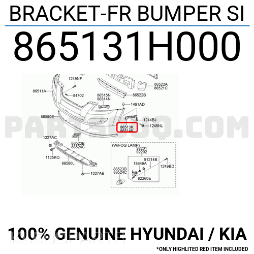 Kia Ceed 2008–2010 priekinio buferio kairys laikiklis 865131H000 12 Kia Ceed 2008–2010 priekinio buferio kairys laikiklis 865131H000 - Image 12