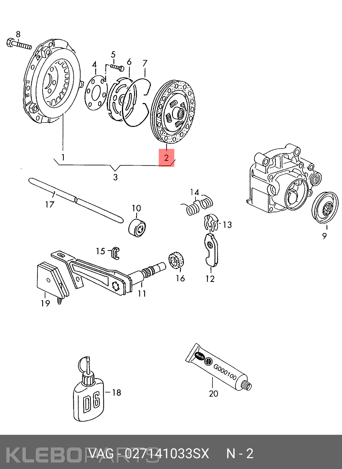 VW Caddy Golf Jetta 1.8 1982–1999 sankabos diskas 210 mm National NCK145 10 VW Caddy Golf Jetta 1.8 1982–1999 sankabos diskas 210 mm National NCK145 - Image 10