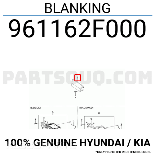 KIA Cerato Spectra 2004–2006 radijo angos uždengimo panelė 961162F000 8 KIA Cerato Spectra 2004–2006 radijo angos uždengimo panelė 961162F000 - Image 8