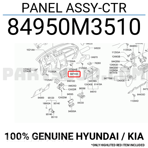 KIA Joice 1999–2003 centrinės radijo panelės apdaila 84950M3510 12 KIA Joice 1999–2003 centrinės radijo panelės apdaila 84950M3510 - Image 12