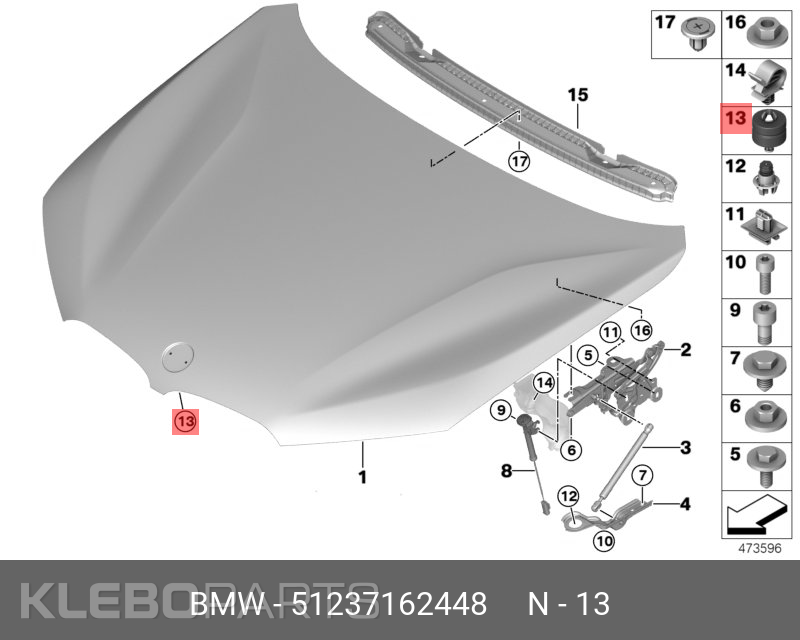 GENUINE BMW 06-24 Hood Bumper Stop Buffer 51237162448 OEM 7162448 10 GENUINE BMW 06-24 Hood Bumper Stop Buffer 51237162448 OEM 7162448 - Image 10