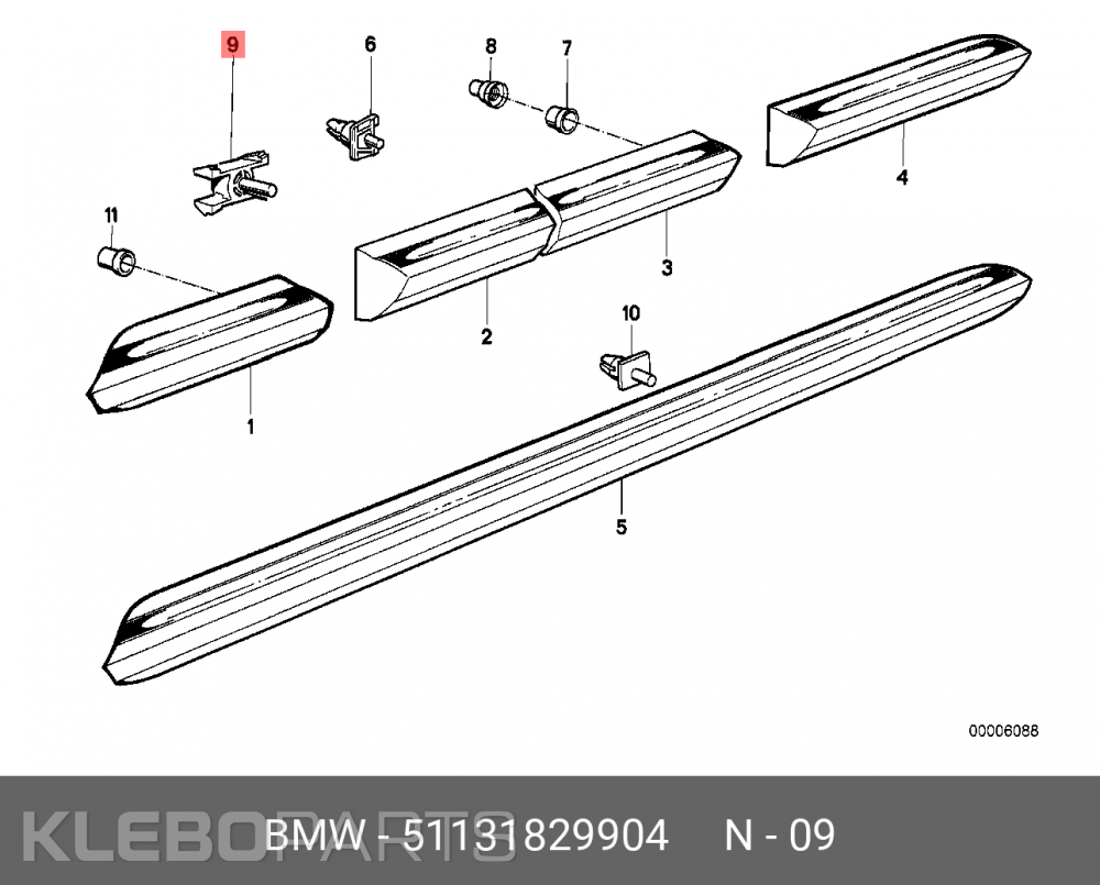 5X GENUINE BMW 1502 2002 E12 E21 E30 Door Moulding Trim Clip Clamp 51131829904 7 5X GENUINE BMW 1502 2002 E12 E21 E30 Door Moulding Trim Clip Clamp 51131829904 - Image 7