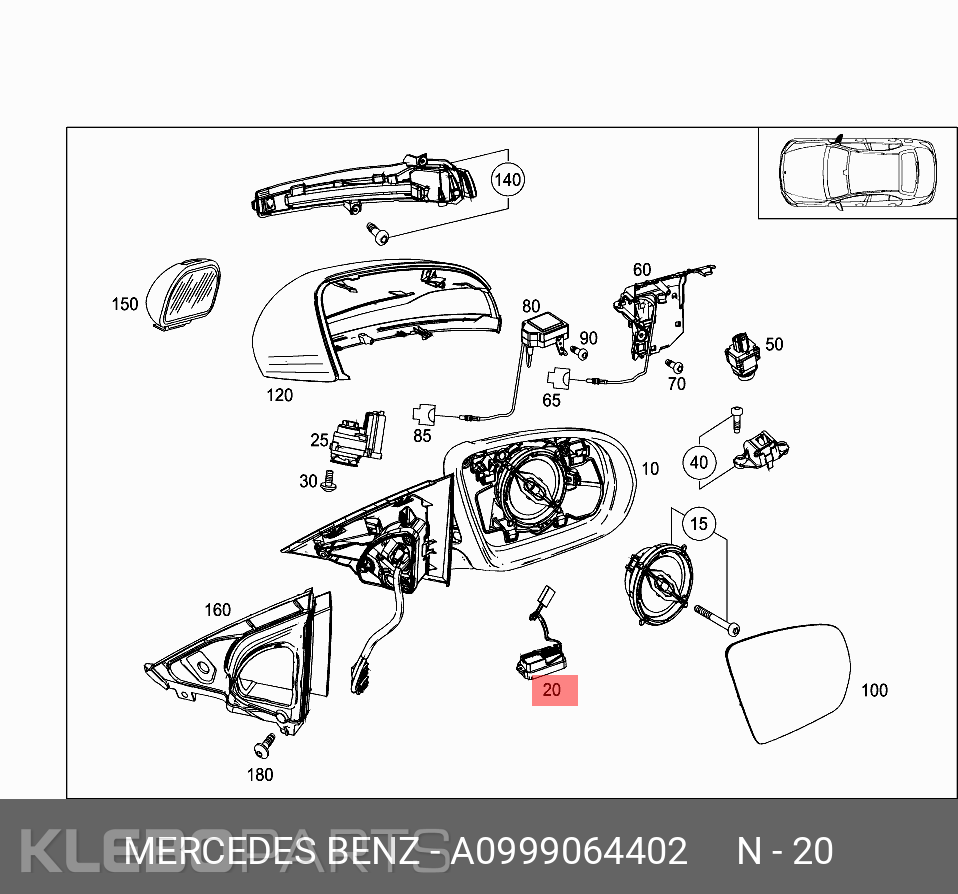 GENUINE MERCEDES BENZ 2013-2018 RIGHT SIDE MIRROR PUDDLE LAMP LED A0999064402 9 GENUINE MERCEDES BENZ 2013-2018 RIGHT SIDE MIRROR PUDDLE LAMP LED A0999064402 - Image 9